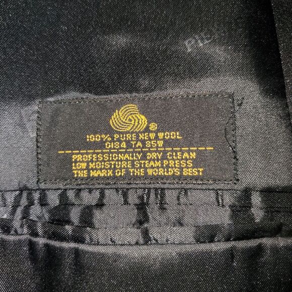 Pierre Balmain Wool Tuxedo Jacket Black Suiting Blazer Satin Shawl Collar 44R - Picture 9 of 16